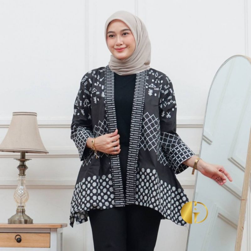 Outer batik wanita lengan panjang sarimbit batik termurah blouse batik modern blazer wanita batik ca