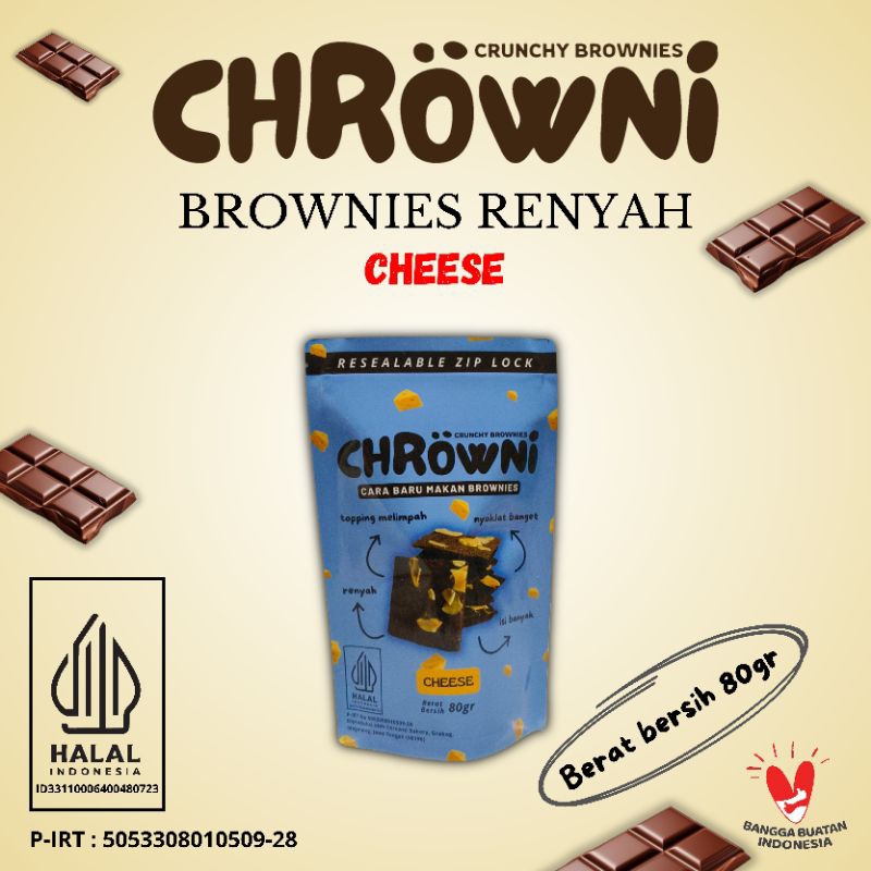 

Chrowni Cheese 80gr Brownies Renyah/Keripik Brownies