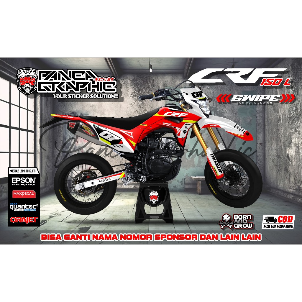 DECAL CRF 150 / STIKER CRF /DECAL CRF / HOLOGRAM / FULL BODY BISA CUSTOM NAMA NOMOR SPONSOR