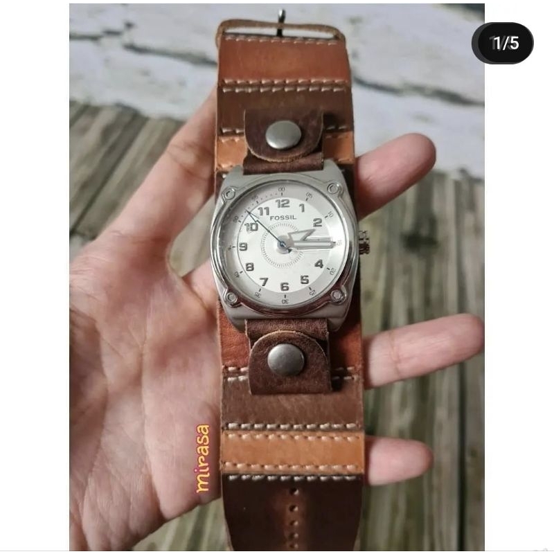 Ready Preloved VVGC Jam Tangan Ocil Fossilll Gaban Brown