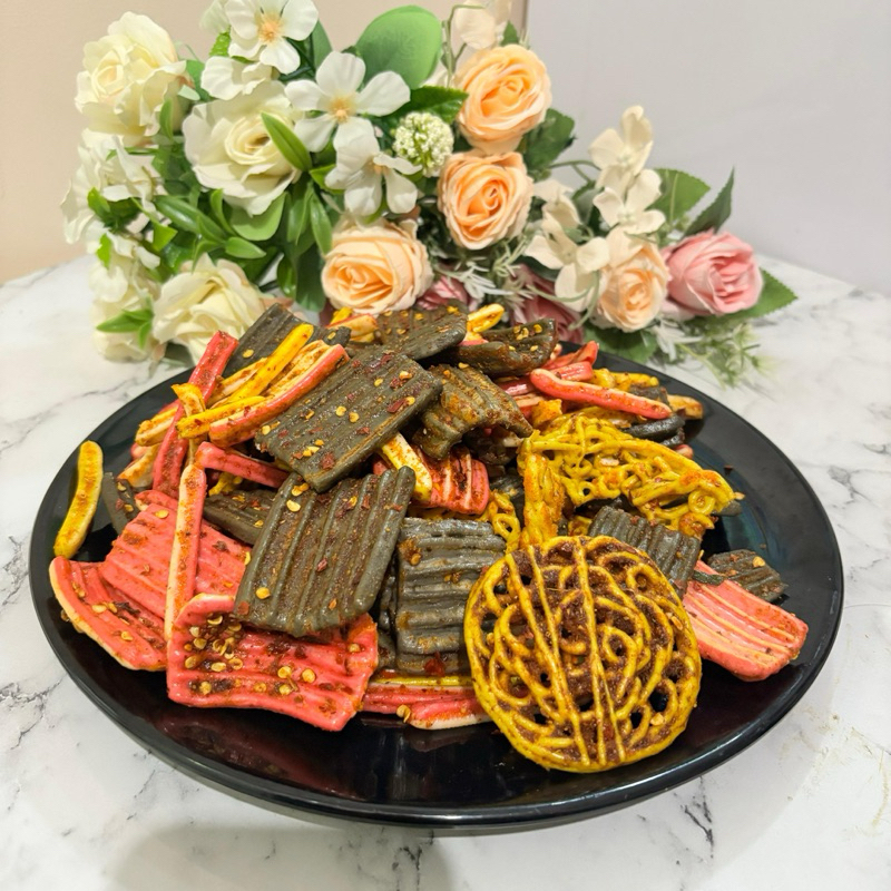 

CEMILANKUU-500 grm SEBLAK KERING CAMPUR KERUPUK PUKMIE,BETON,JARNGKOL,KERUPUK WARNA WARNI ORIGINAL PEDAS DAUN JERUK