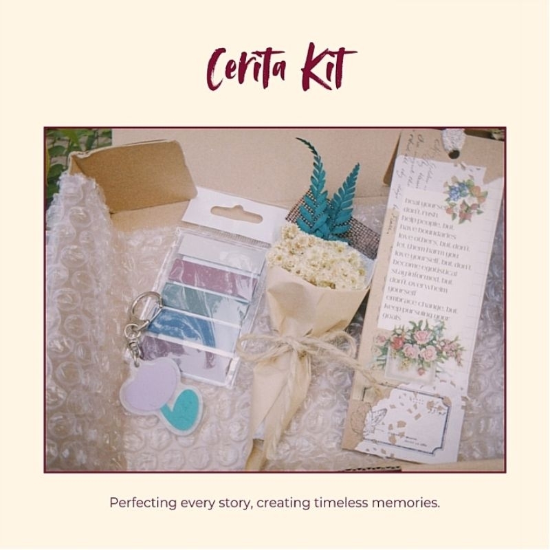 

Cerita Kit: Bookmark, Pembatas Plastik, Mini Bouquet, Gantungan Kunci, Hadiah - Perfect for Book Lovers