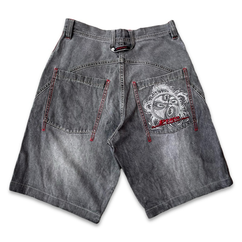 JORTS PIKO Y2K DRAGON RARE ITEM - JORTS Y2K - FUBU JNCO DOGTOWN BLACK DRAGON - JORTS BAGGY