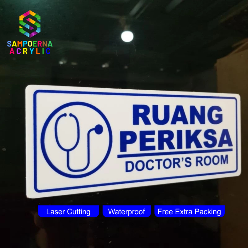 

Papan akrilik tulisan RUANG PERIKSA