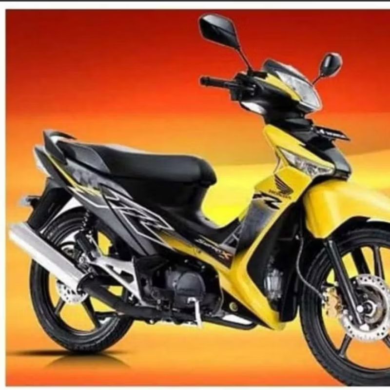 COVER BODY FULL HALUS HONDA SUPRA X 125 NEW BATMAN SUPRA X 125 HITAM KUNING