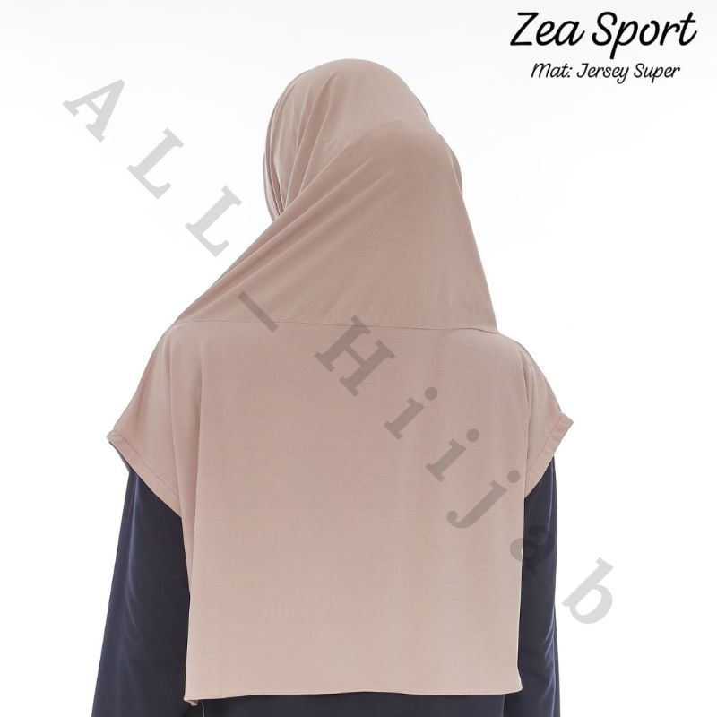 Zea Sport Jilbab Sport Olahraga Bergo Instan Olga Crop Hijab Bergo Rompi Jersey