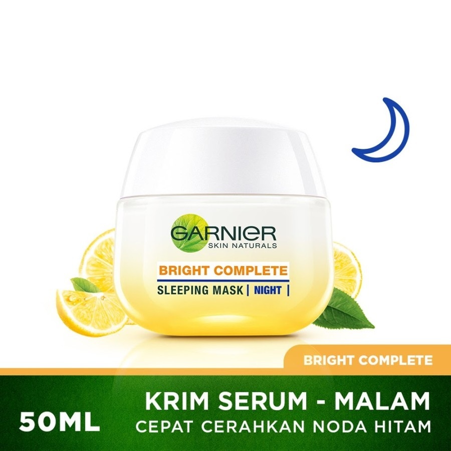 Garnier Light Bright Complete Yoghurt Night Cream Sleeping Mask Krim Malam 50ML