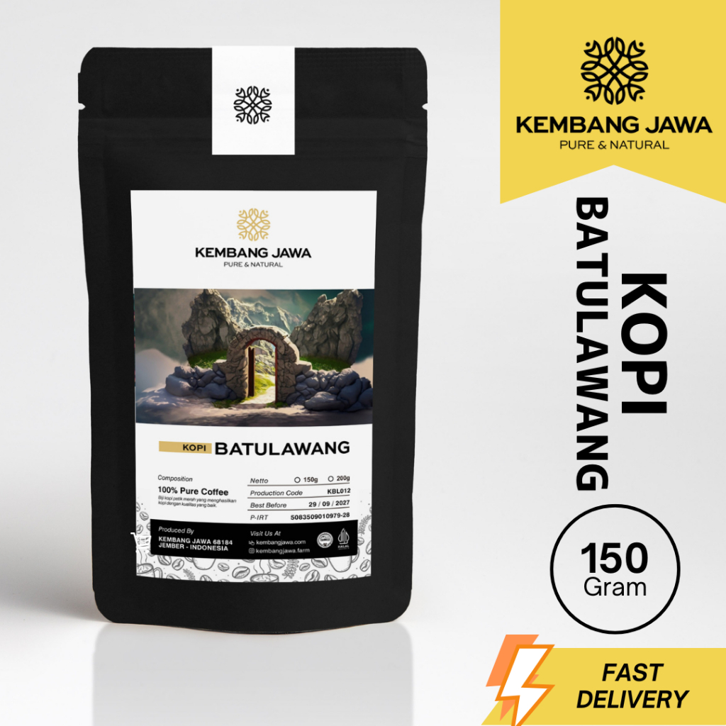 

Kembang Jawa Bubuk Biji Kopi Batulawang Robusta Coffee 150 Gram