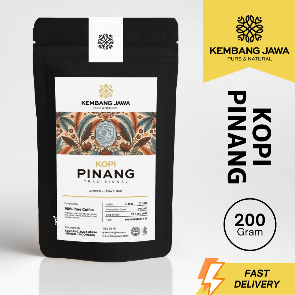 

Kembang Jawa Bubuk Biji Kopi Pinang Robusta Coffee 200 Gram