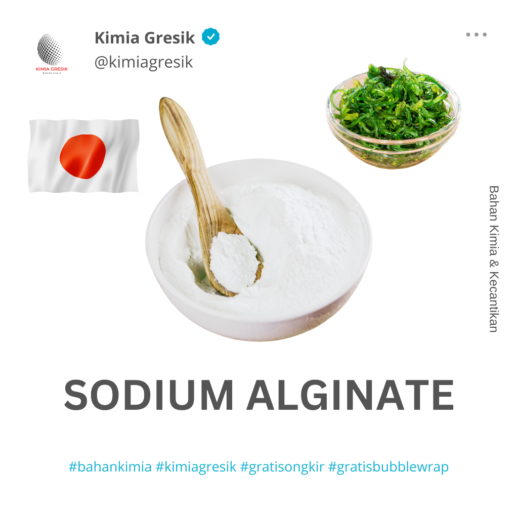 

Sodium Alginate Food Grade Jepang Asam Alginat Natrium Alginate 100 gr