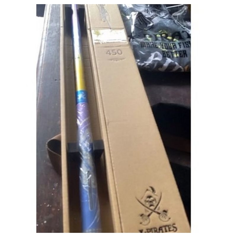 joran tegek Alexandria x-pirates 450 & 540 Kaku Ringan Terlari Asli Gratis Kaos