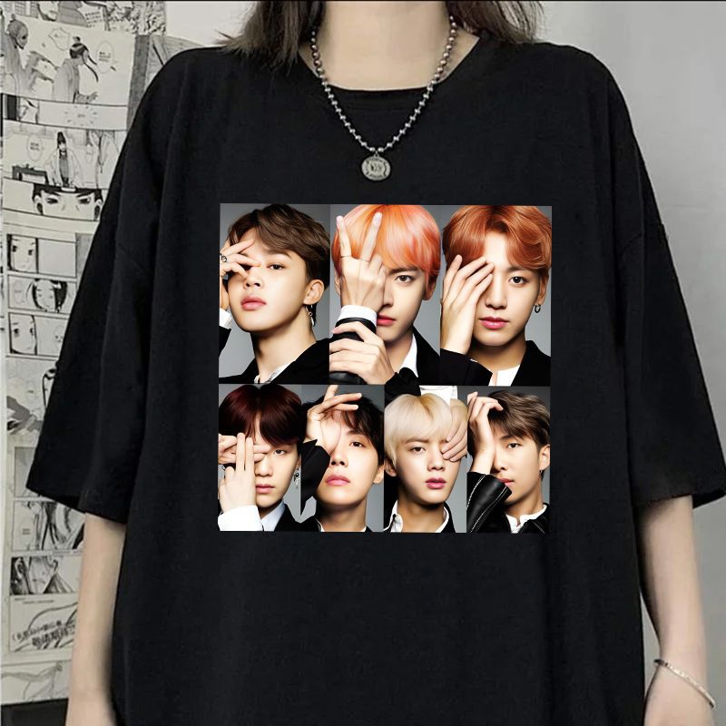 Kaos KPop Stray Kids Pria Wanita KPop Korea Album Terbaru Baju Stray Kids Ate Oversize Korean Style 