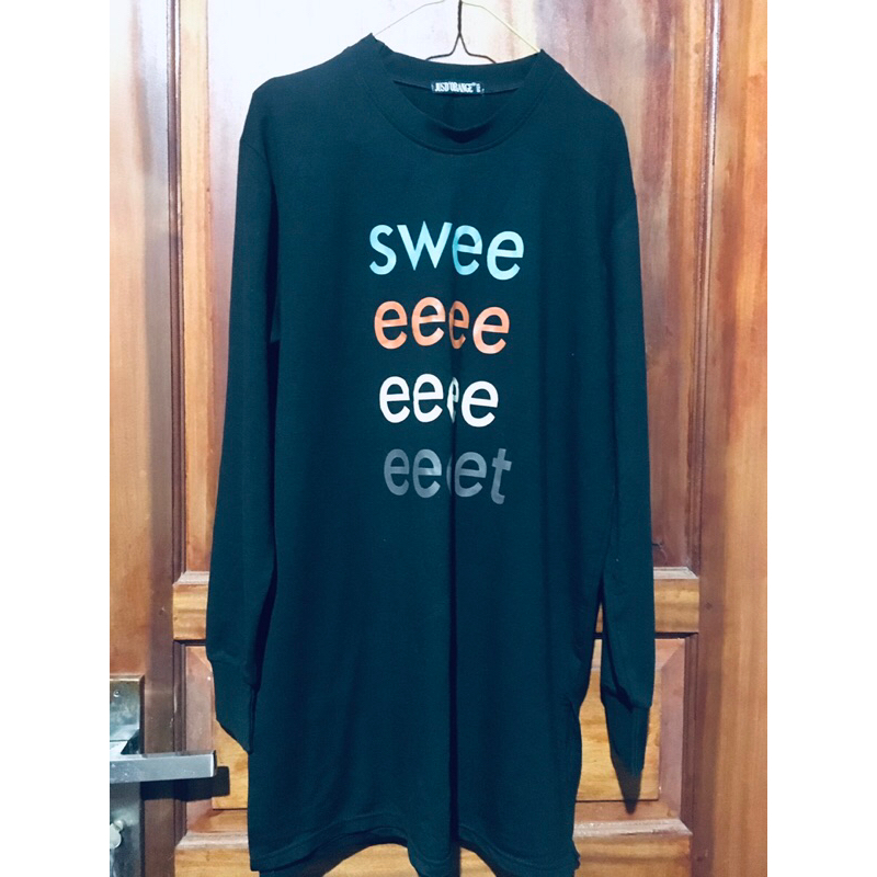 BLOUSE HITAM JUST D ORANGE / TUNIK HITAM JUST D ORANGE PRELOVED