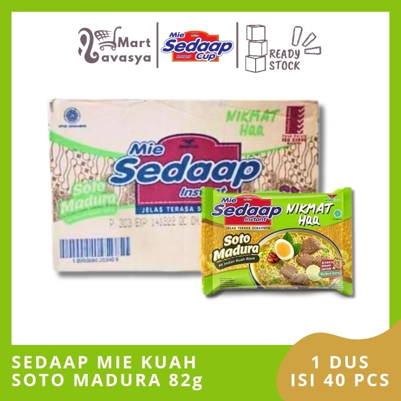 

SEDAAP MIE KUAH SOTO MADURA 82g - 1 DUS ISI 40 PCS - KOTA BANDUNG - LAVASYA MART
