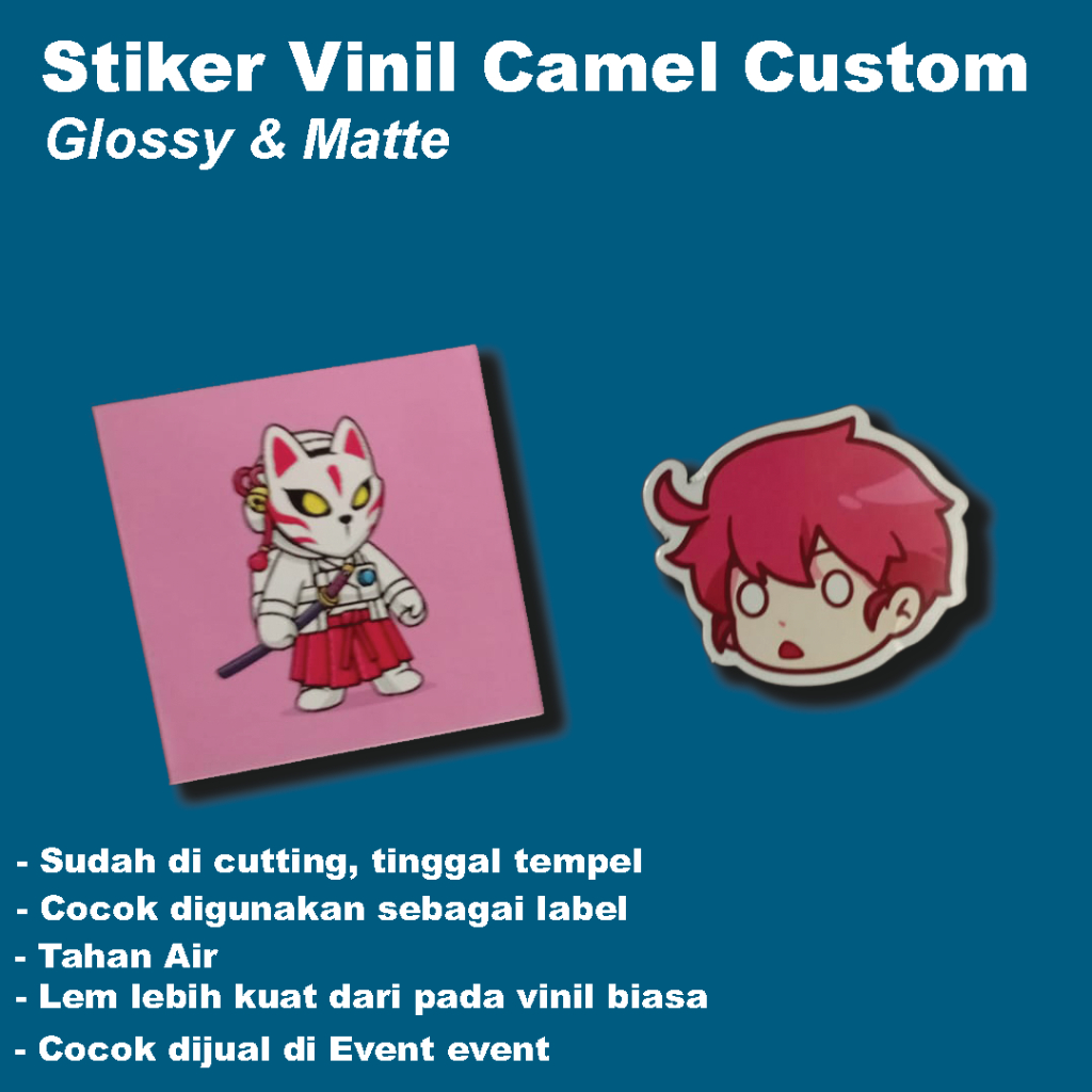 

Stiker Vinil camel custom Glossy & Matte