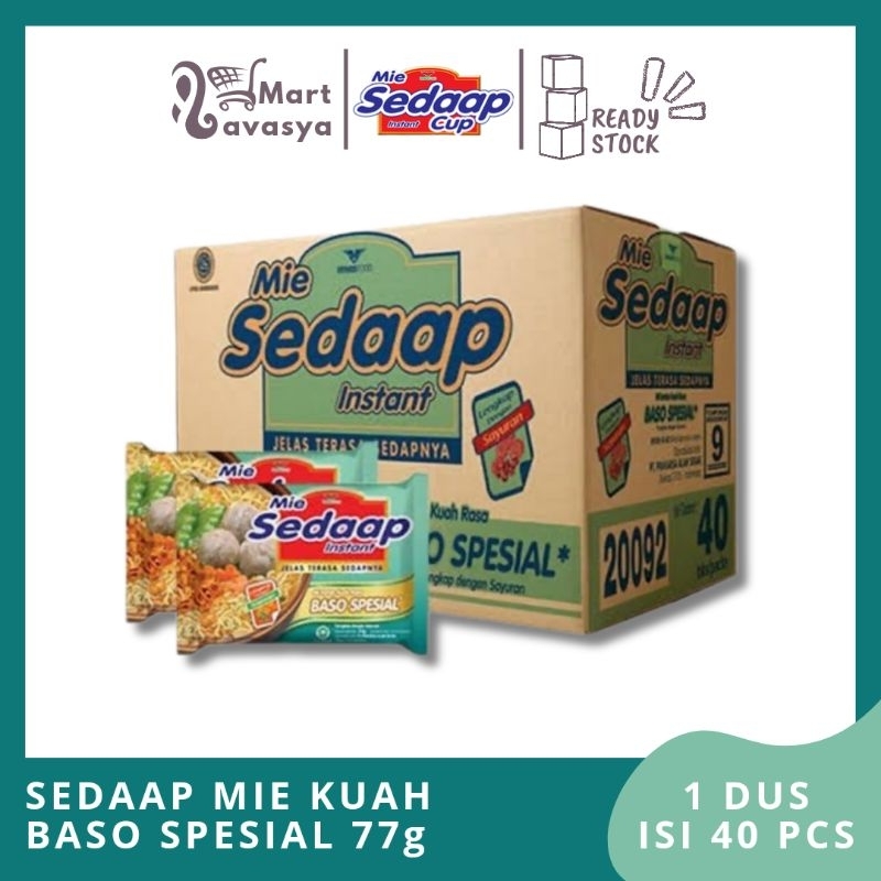 

SEDAAP MIE KUAH BASO SPESIAL 77g - 1 DUS ISI 40 PCS - KOTA BANDUNG - LAVASYA MART