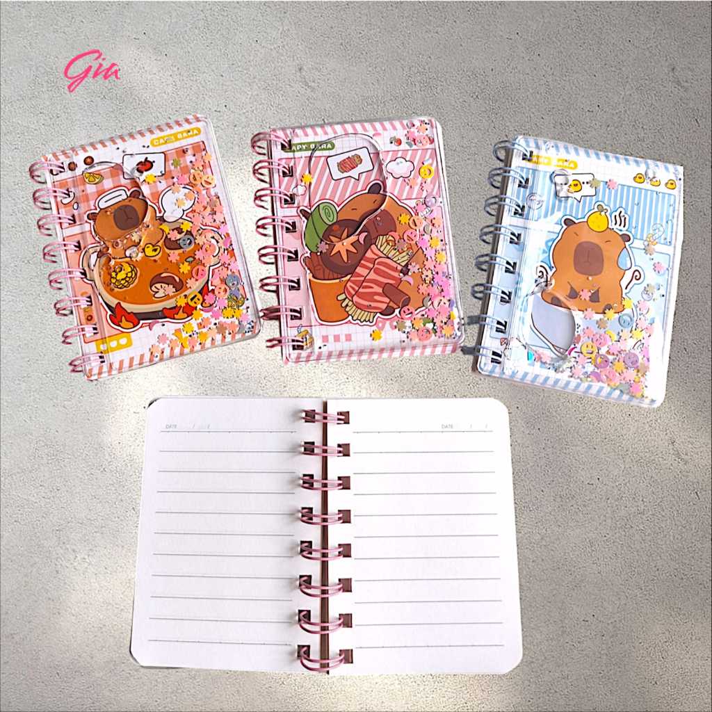 

NOTEBOOK MINI BINDER CAPYBARA A7 | MINI NOTEBOOK | BUKU MEMO KECIL | BUKU NOTES MINI | CAPYBARA | LABUBU | SANRIO | KUROMI | MELODY | POMPOMPURIN | CINAMORROL | POCACCO | BABY CRY | UPSET DUCK | NOTESBOOK LUCU