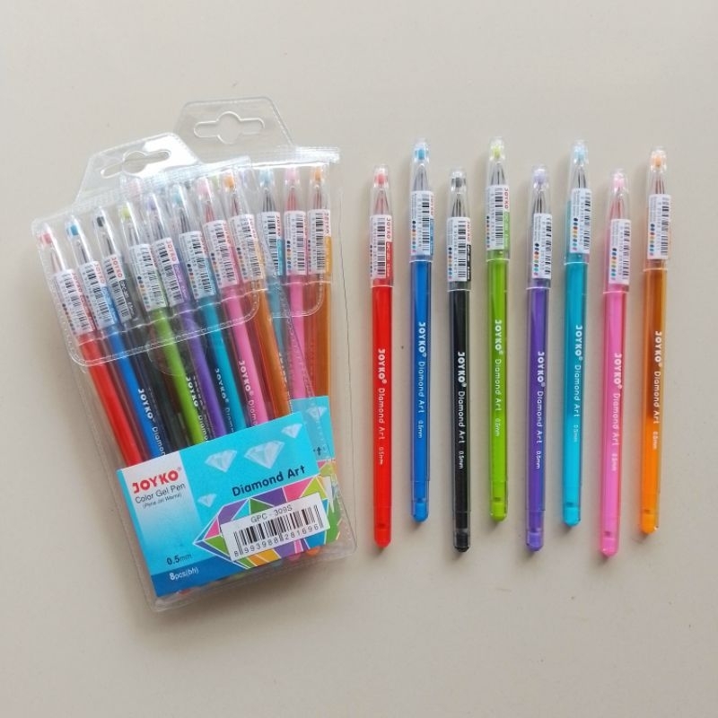 

Pulpen Warna Colors Gel Pen Joyko GPC-309S Diamond Art ( Set ) [ Original ]