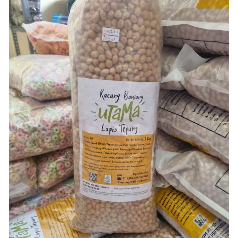 

Snack kacang bawang gurih enak