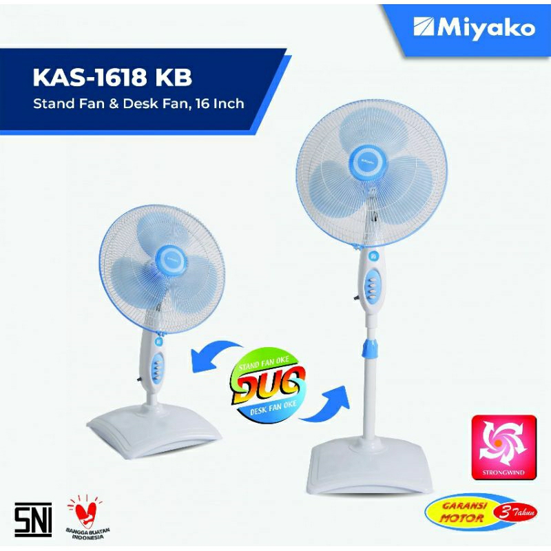 Kipas Angin Miyako KAS - 1618 KB