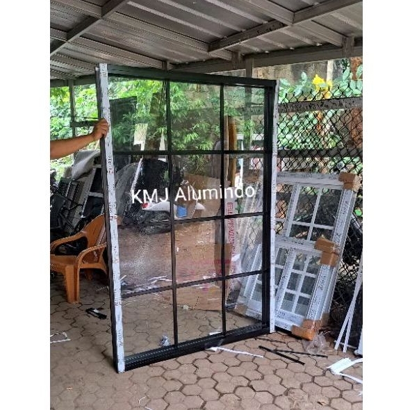 Jendela aluminium kaca mati ornamen uk. 120x180