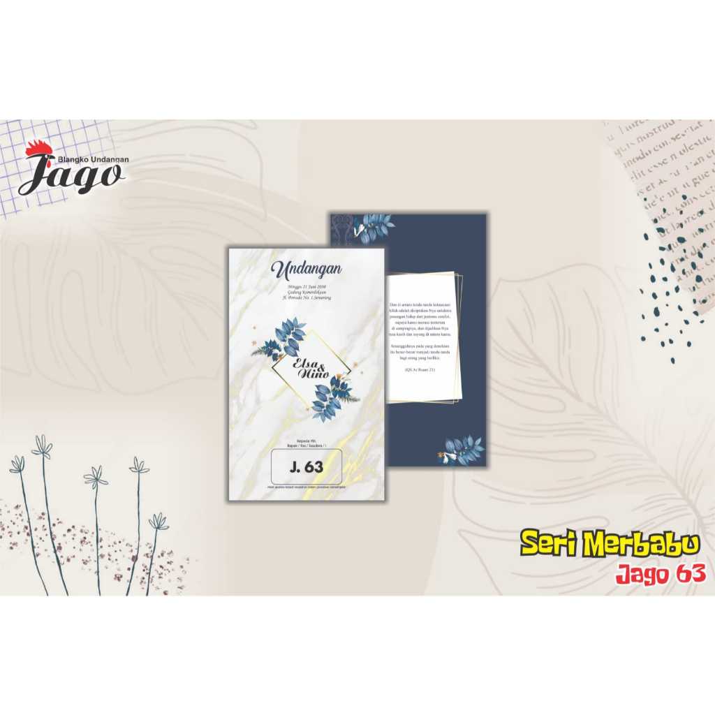 Blangko Undangan Pernikahan Jago 63 | vistakertas