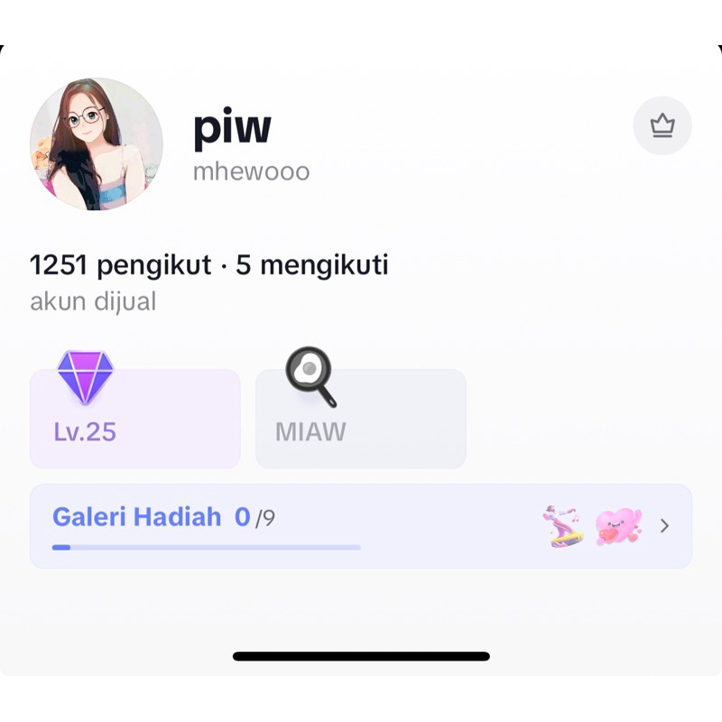 akun tiktok  level 25