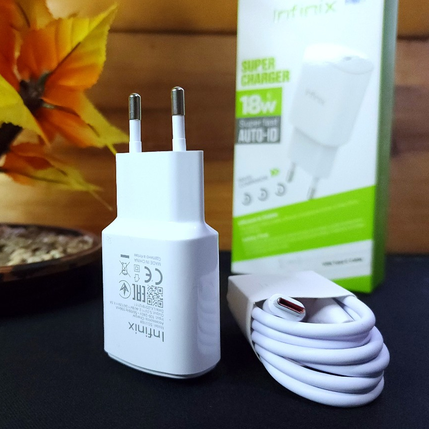 Casan Infinix 18 Watt / Chargeran HP Infinix 18 watt. [FAST CHARGING AKTIF] SCU18W