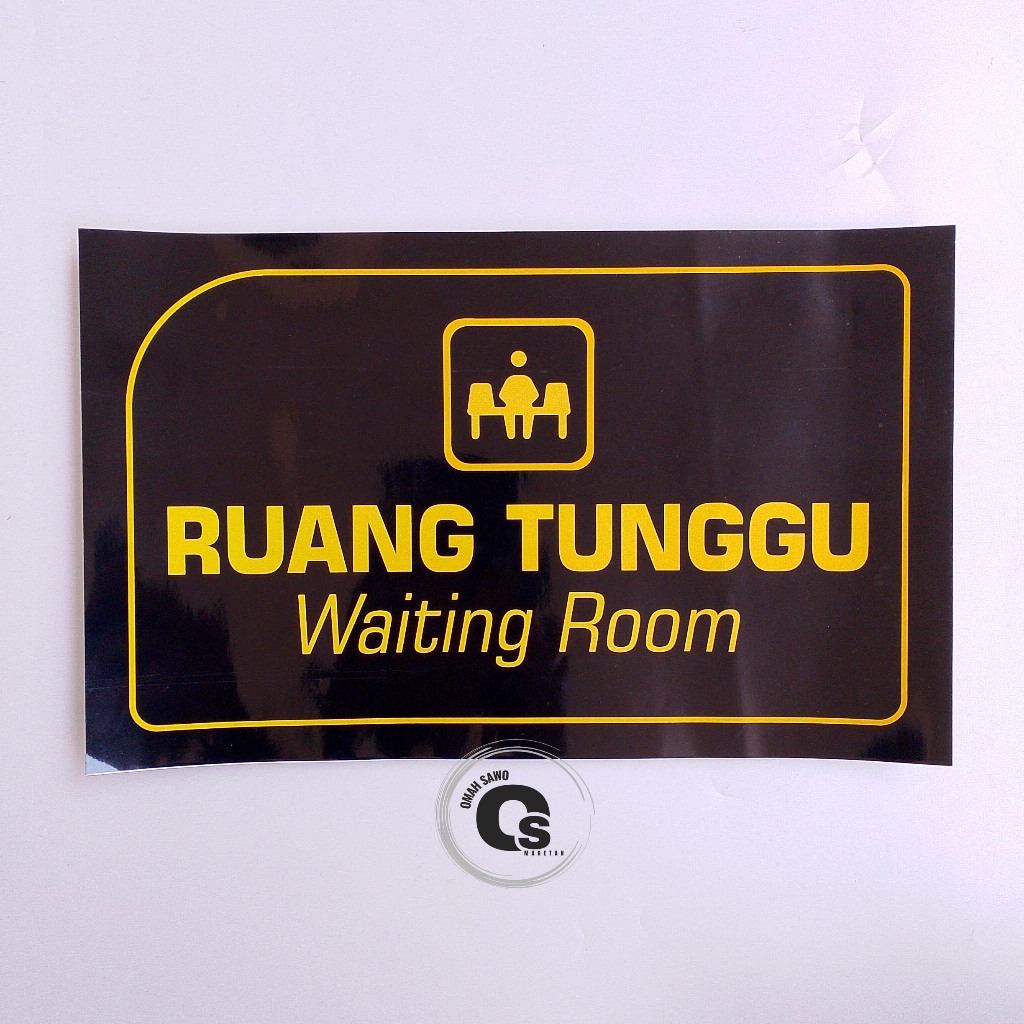 

Stiker Ruang Tunggu - Waiting Room - Stiker Vinyl