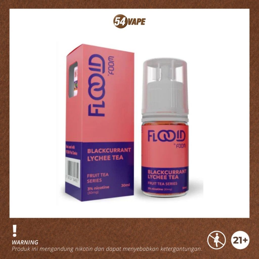 Mawar Indah1- Liquid FOOM Saltnic Blackcurrant Lychee Tea 30ml 30mg