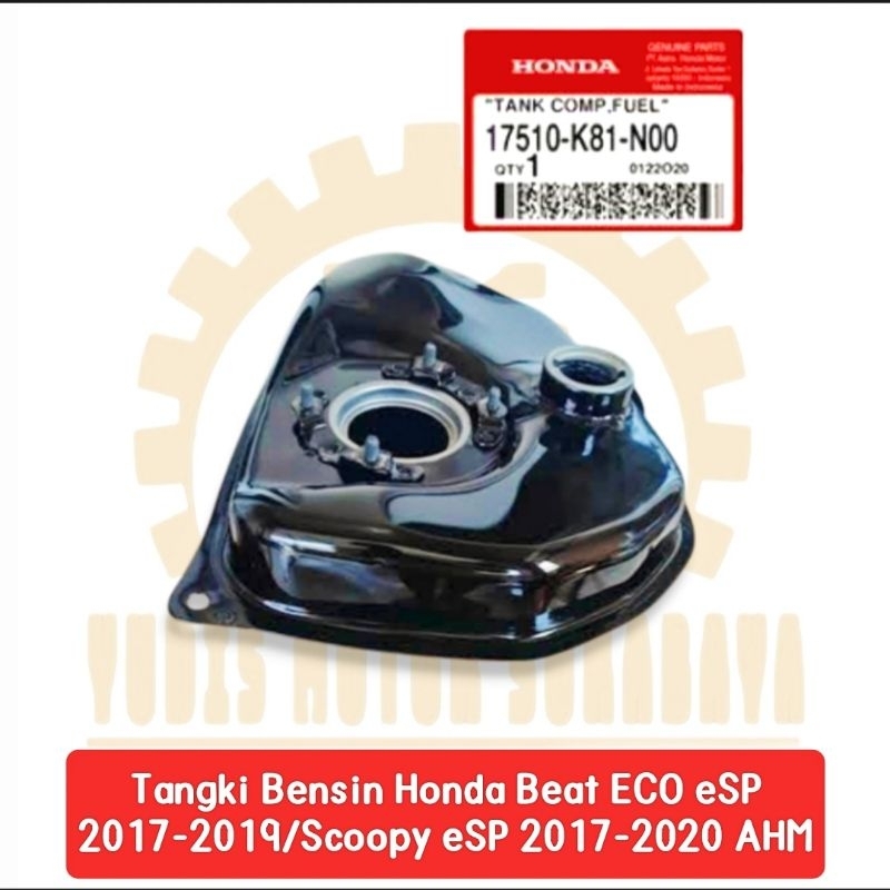 AHM 17510-K81-N00 Tank Comp Fuel Tangki Bensin Beat ECO,Beat Street K81,Scoopy eSP K93