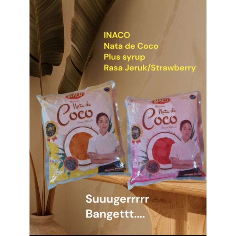 

Inaco Nata De Coco Selasih Plus Sirup Minuman Segar