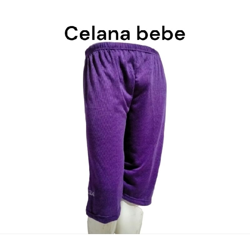 (ISI 2 PCS)CELANA BEBE 7/8 KNITED BORDIR JUMBO