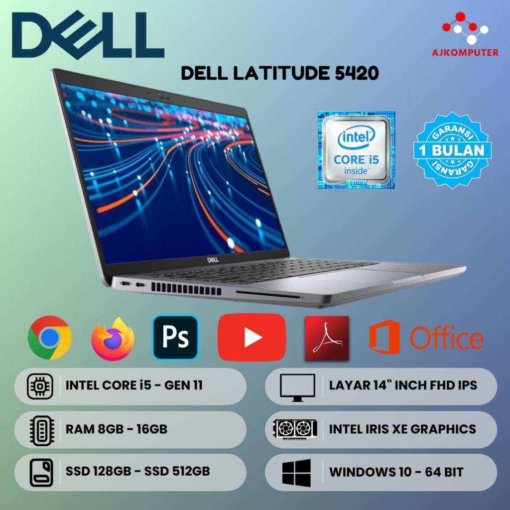 DELL LATITUDE 5420 CORE i5/ i7 GEN 11 LAPTOP MEWAH BERGARANSI