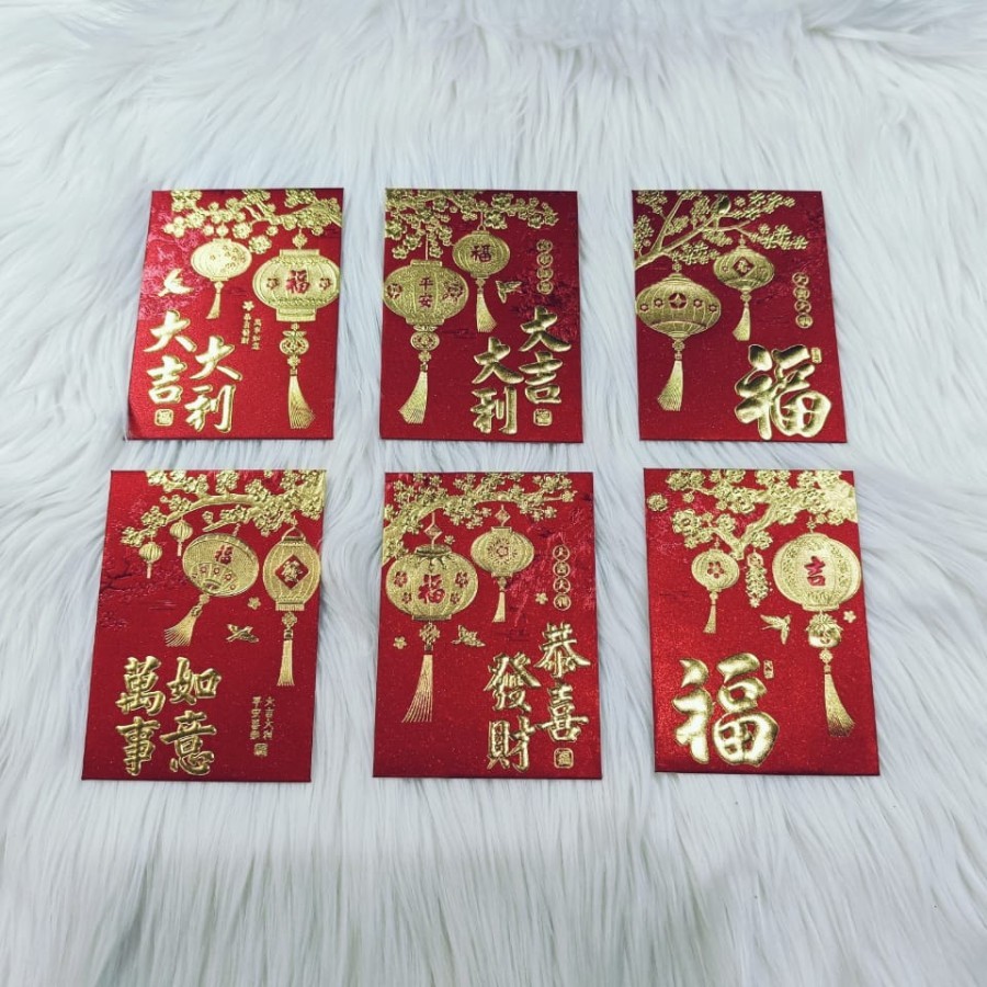 

Angpao Imlek Netral 4102 Ukuran Standar Bahan Emboss Emas Merah
