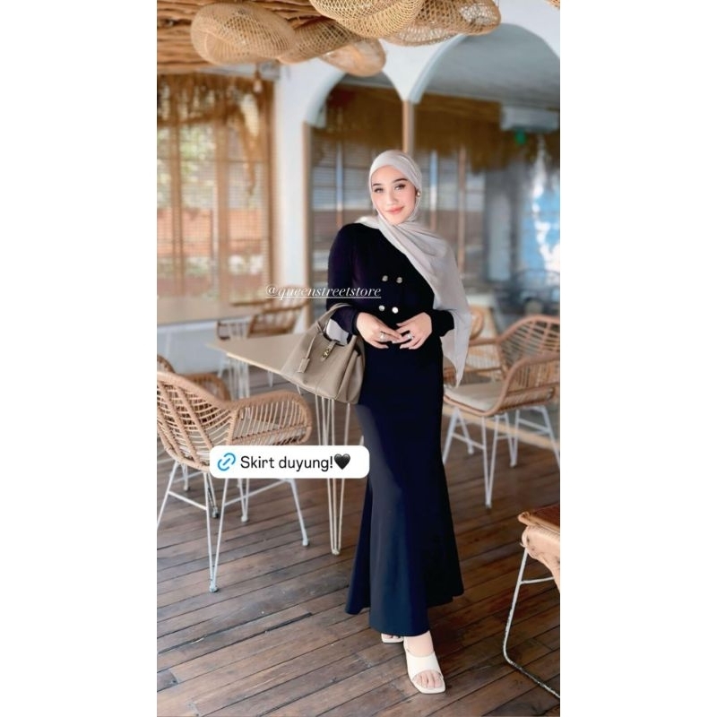 AT046 Queenstreet | Blazer Cardigan V-neck Knitted Long Sleeve | Atasan Kardigan Wanita Lengan Panja