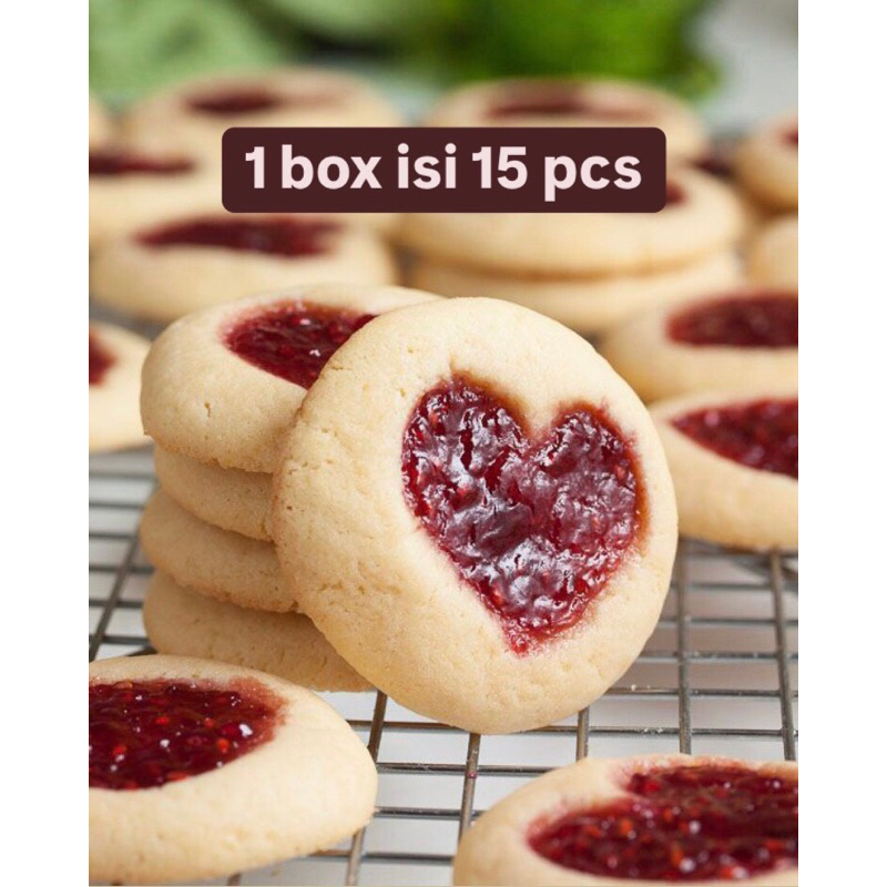 

Heart Cookies Strawberry / Cookies Love / Kukis Kue Kering Hati