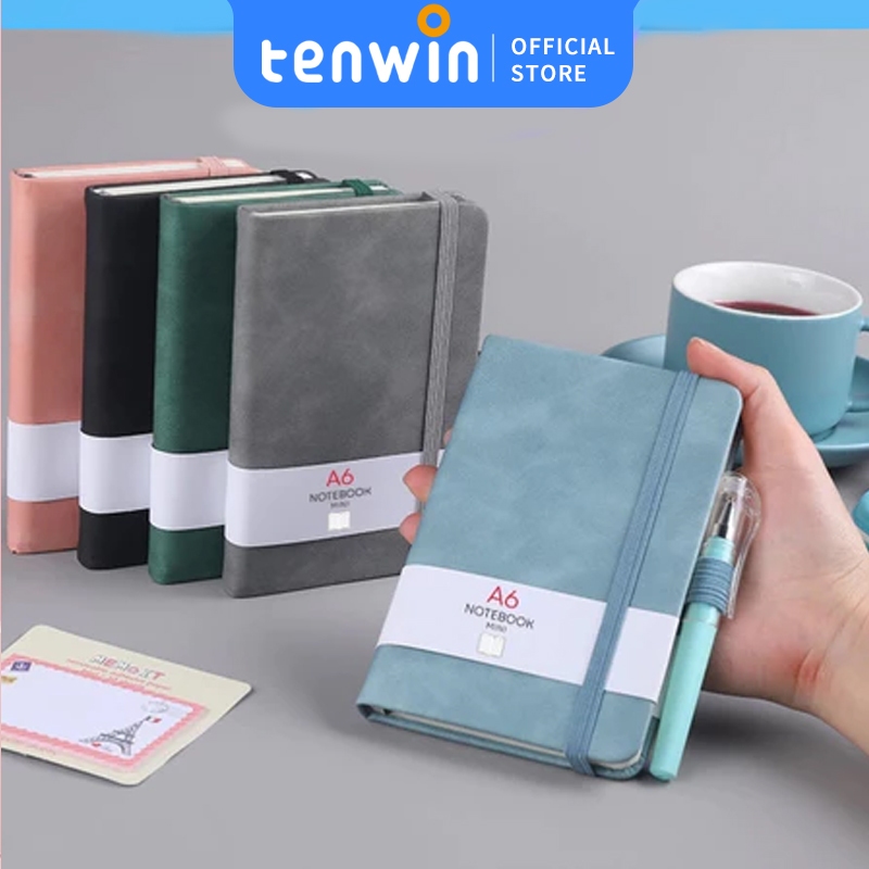 

Notebook mini pocket/ A7/A6/A5 Buku aesthetic portable/ Buku tulis memo agenda Bullet Journal Diary planner multicolor-tenwin offical