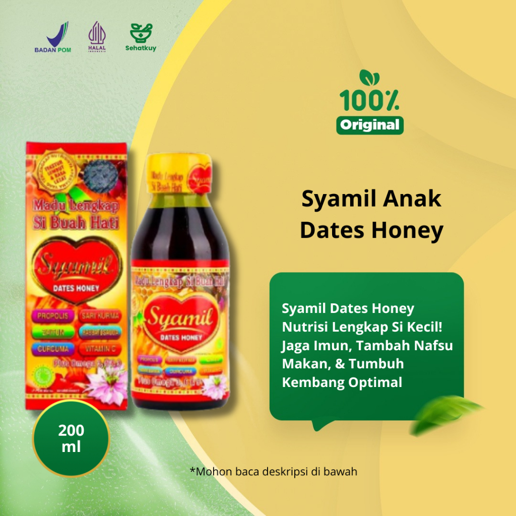 

Syamil Anak Dates Honey Madu Lengkap Si Buah Hati 200 ml