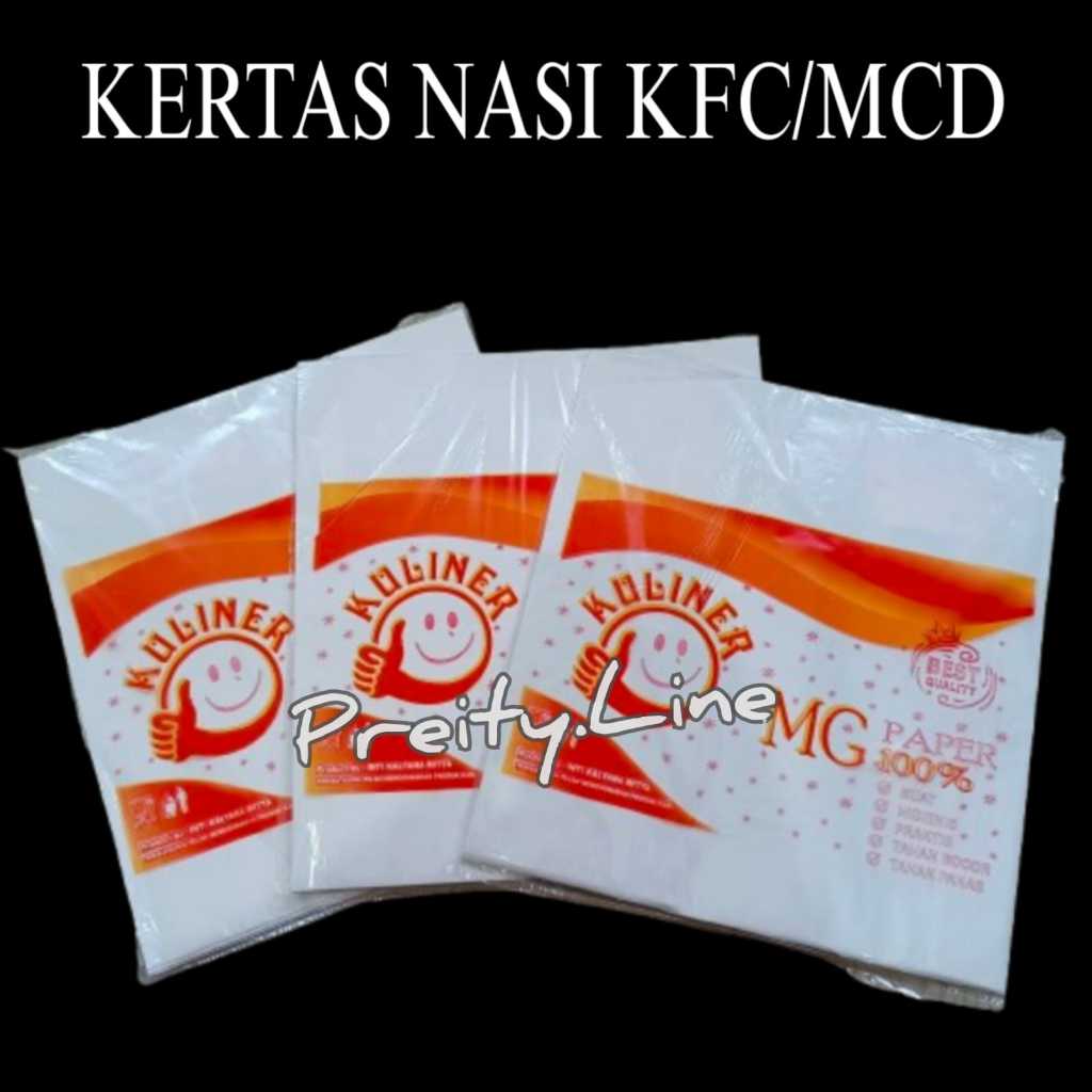 Kertas Nasi KFC/MCD - Kertas Nasi Minyak 25x27 @100lbr