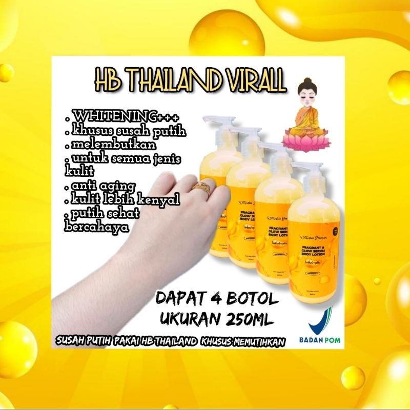 DAPAT 4 BOTOL lotion racikan Thailand 200+50 ML ORIGINAL BPOM,hb Thailand virall bpom,lotion Thailan