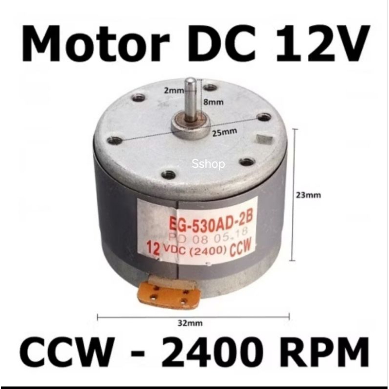 DINAMO DC 12V CW CCW / MOTOR 12 VOLT DC CW CCW 2 PIN