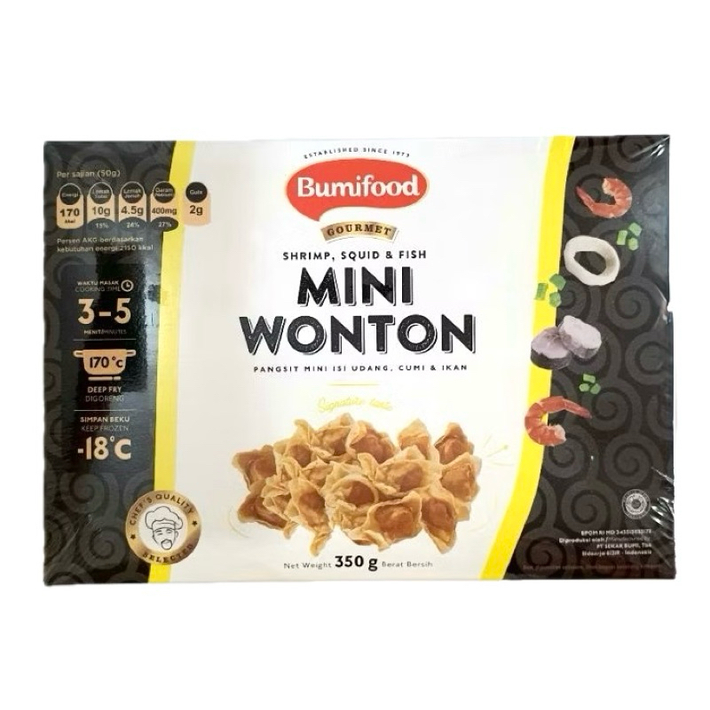 

Bumifood Mini Wonton isi Udang, Cumi & Ikan 350g