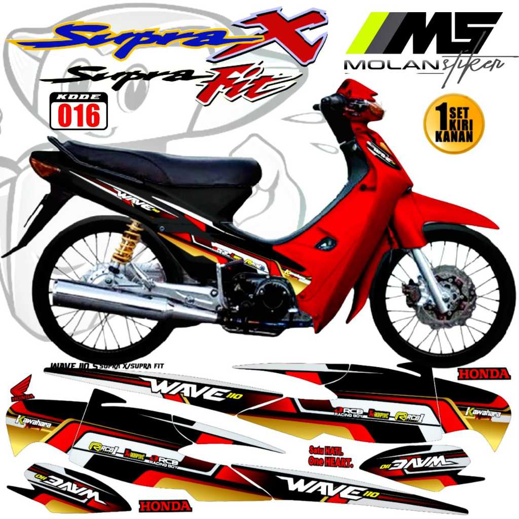 Decal Sticker Striping Variasi Supra X Old/Honda Supra X Lama/Decal Supra/Striping supra