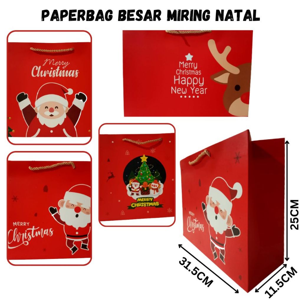 

PAPER BAG NATAL CHRISTMAS GIFT PAPER POUCH HAMPERS