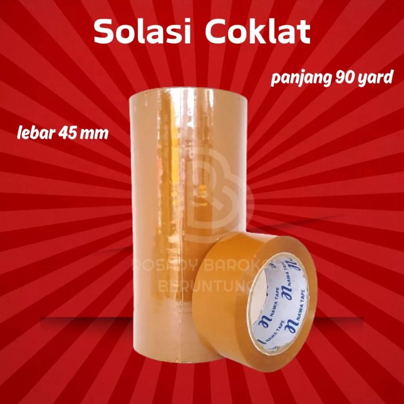 

LAKBAN COKLAT 1 SLOP ISI 6PCS 45MM*90Y TAPE MURAH