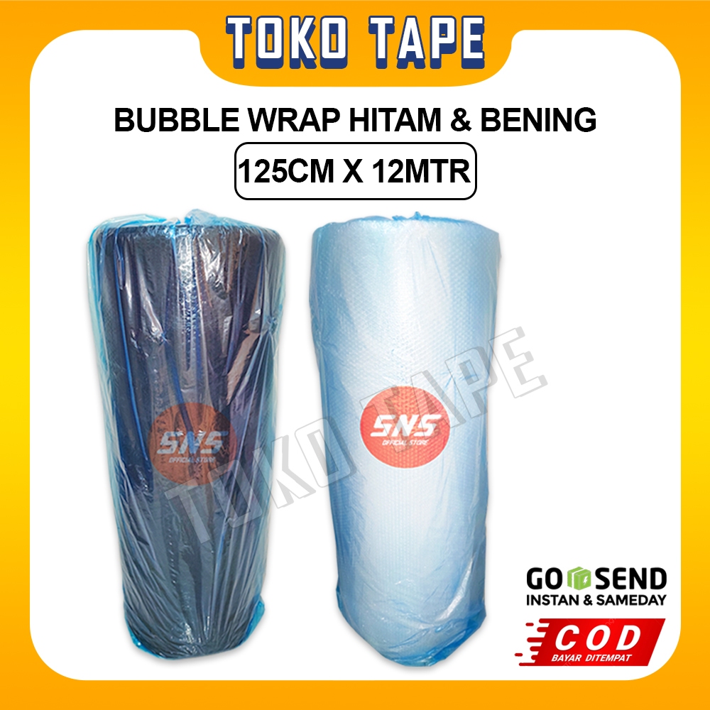 

BUBBLE WRAP HITAM BENING 125 X 50m 2,4KG 3KG 3,3 KG POLOS KUALITAS INDUSTRI DKM GMP