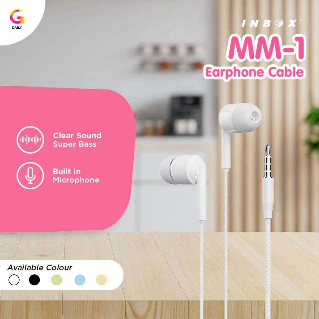 Headset Inbox MM-1 Earphone Kabel Jack 3.5mm Handsfree