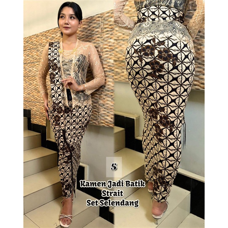 KAMEN JADI BATIK SET SELENDANG - ROK BATIK FREE SELENDANG