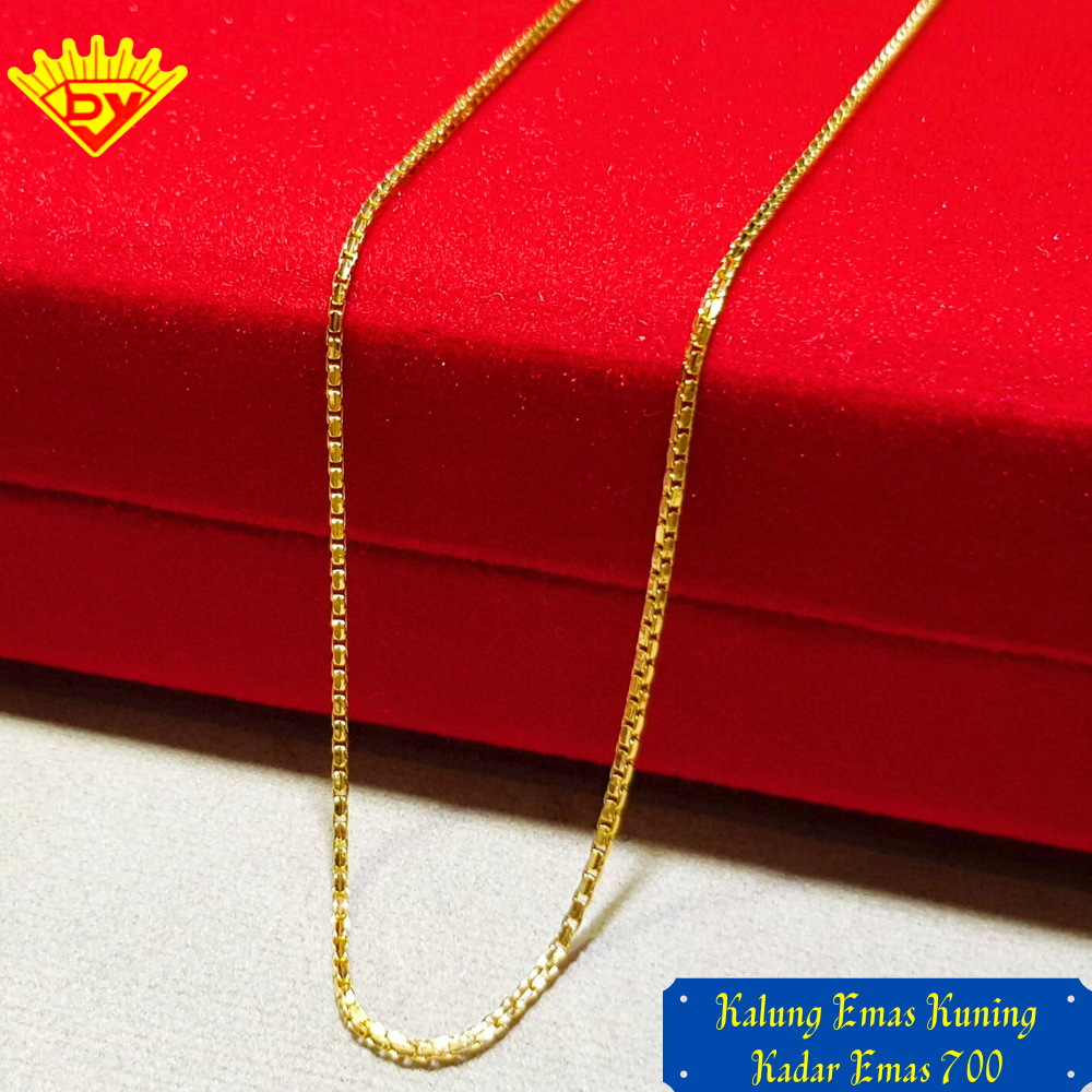 Kalung Rantai Emas Kuning Baru Kadar Emas 700